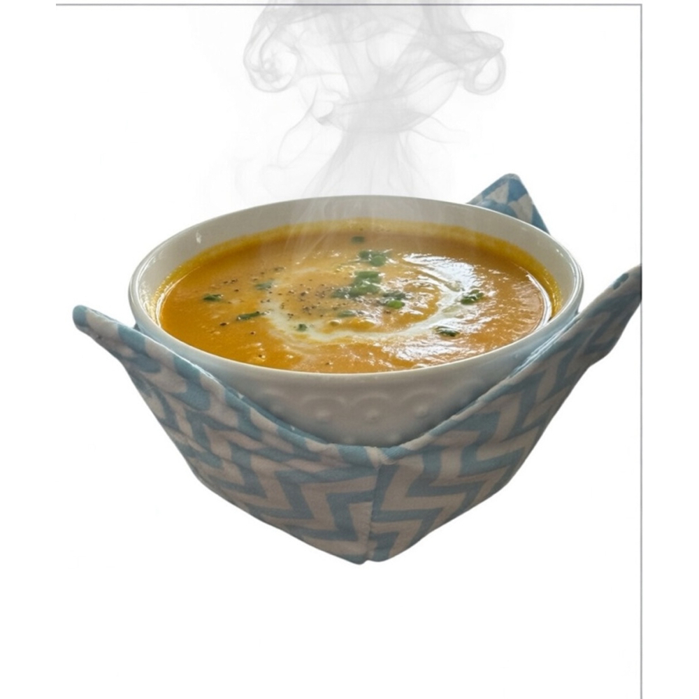 Handmade bowl cozy for hot or cold foods